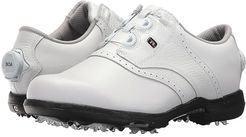 DryJoys Cleated BOA Traditional Blucher Saddle (All Over White) Women's Golf Shoes