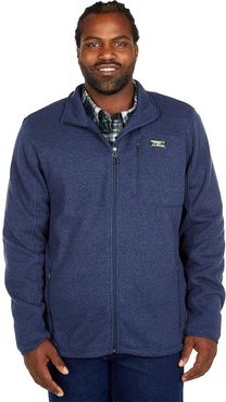 Sweater Fleece Full Zip Jacket - Tall (Bright Navy) Men's Clothing