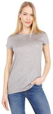 Short Sleeve Merino Tee (Soft Grey Heather) Women's T Shirt