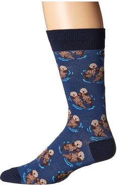 Significant Otter (Blue) Men's Crew Cut Socks Shoes