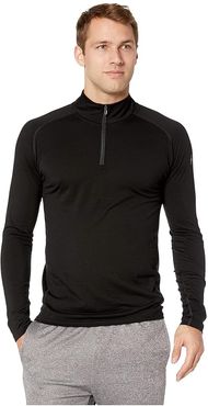 Merino 150 Base Layer 1/4 Zip (Black) Men's Clothing