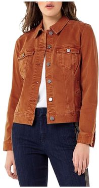 Classic Denim Jacket in Stretch Slub Twill (Tamarind) Women's Coat