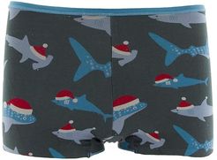 Plus Size Boyshorts Underwear (Pewter Santa Sharks) Women's Underwear