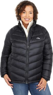 Plus Size Ultralight 850 Down Jacket (Black) Women's Clothing