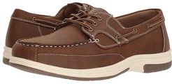 Mitch Boat Shoe (Dark Tan Simulated Oiled Leather) Men's  Shoes