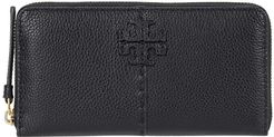 McGraw Zip Continental Wallet (Black) Handbags