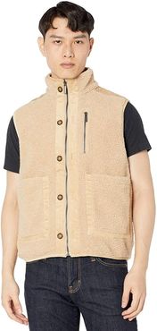 Ethan Sherpa Gilet with Cord Trims (Beige) Men's Clothing