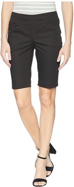 Jupiter Cotton Stretch Bermuda Shorts (Black) Women's Shorts