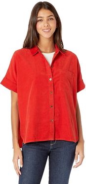 Corduroy Daily Shirt (Kilt Red) Women's Clothing