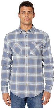 Woodfort Flex Flannel Work Shirt (Vintage Indigo Plaid) Men's Clothing