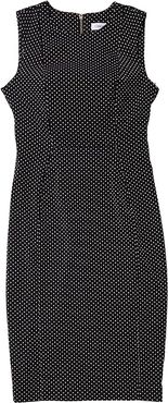 Printed Sheath Dress (Black/White) Women's Dress