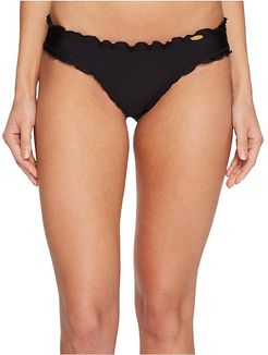 Cosita Buena Wavey Brazilian Ruched Bottom (Black) Women's Swimwear