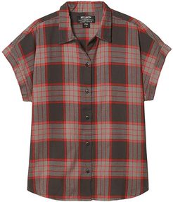Northwest Camp Shirt (Black/Grey/Red Plaid) Women's Clothing