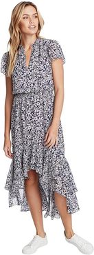 Short Sleeve Wildflower Bouquet Mock Dress (Moonshade Multi) Women's Clothing