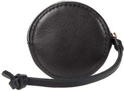 Small Circle Hanging Pouch: Leather Edition (True Black) Handbags