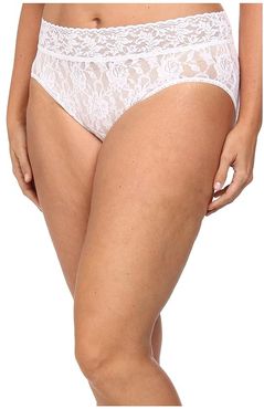 Plus Size Signature Lace French Brief (White) Women's Underwear