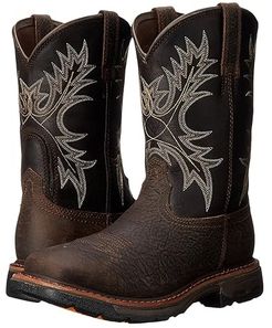 Workhog Wide Square Toe H20 (Bruin Brown/Coffee) Cowboy Boots