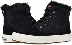 Crest Lug High-Top Quilted Cozy Suede (Black) Women's Shoes