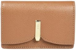 Ribbon Small Bus Coin Card Case (Cognac) Handbags