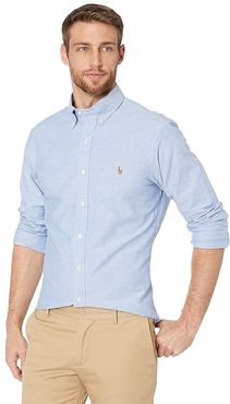 Slim Fit Stretch Oxford Shirt (BSR Blue) Men's Clothing
