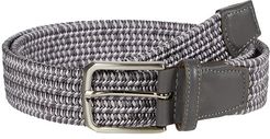 35mm Italian Woven Rayon Elastic (Grey) Men's Belts