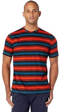 PS Striped Short Sleeve T-Shirt (Red) Men's Clothing