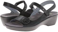 Reserve (Shiny Black Leather/Metallic Road Leather/Shiny Black Leather) Women's Wedge Shoes