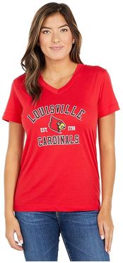 Louisville Cardinals University 2.0 V-Neck T-Shirt (Scarlet) Women's Clothing