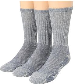 Hike Light Crew 3-Pack (Denim) Men's Quarter Length Socks Shoes