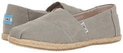 Alpargata on Rope (Drizzle Grey Washed Canvas Rope Sole) Women's Shoes