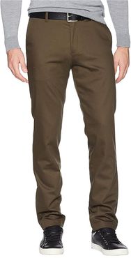 Slim Tapered Signature Khaki Lux Cotton Stretch Pants - Creaseless (Fern) Men's Casual Pants