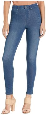 High-Waist Ultra Soft Denim Leggings (Steely Blue Wash) Women's Jeans