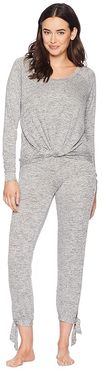 Fallon Knit Sleepwear Set (Grey Heather) Women's Pajama Sets