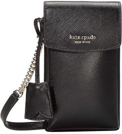 Spencer North/South Phone Crossbody (Black) Handbags