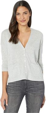 Button Front Cardigan Sweater (Smoke) Women's Clothing