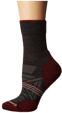 PhD(r) Outdoor Light Mid Crew (Charcoal 1) Women's Crew Cut Socks Shoes