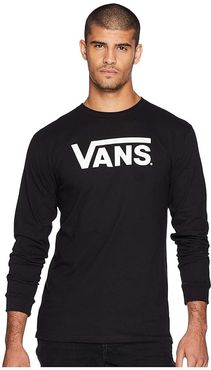 Vans Classic L/S Tee (Black/White) Men's Long Sleeve Pullover