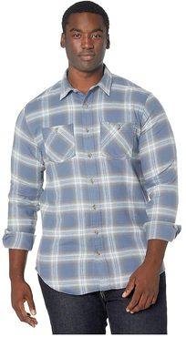 Woodfort Flex Flannel Work Shirt - Tall (Vintage Indigo Plaid) Men's Clothing