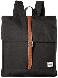 City Mid-Volume (Black/Tan Synthetic Leather) Backpack Bags