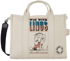 Peanuts Americana Small Traveler Tote (White Multi) Tote Handbags