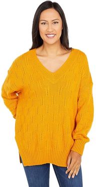Braided Stitch Pullover (Sunflower) Women's Clothing