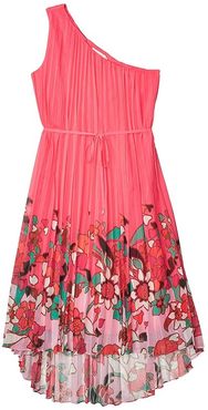 Ive Pinata Dip Hem One Shoulder Maxi Dress (Bright Pink) Women's Dress