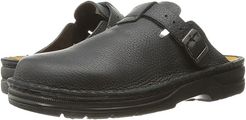 Fiord (Black Leather) Men's Slip on  Shoes