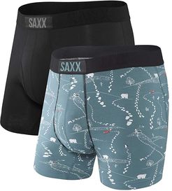 Quest Boxer Brief Fly 2-Pack (Black/Fresh Tracks) Men's Underwear
