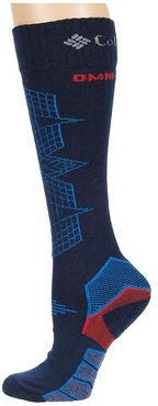 Omni-Heat Ski - Optical Grid 1-Pack (Navy) Crew Cut Socks Shoes