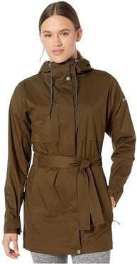 Pardon My Trench Rain Jacket (Olive Green) Women's Coat