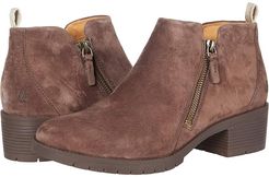 Hadley Side Zip (Dark Brown Suede) Women's Shoes