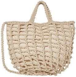 Crochet Rope Tote (Summer Dune) Handbags
