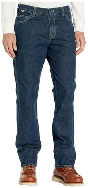 Flame-Resistant (FR) Rugged Relaxed Fit Flex Jeans (Deep Indigo Wash) Men's Jeans