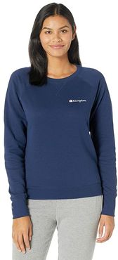 Powerblend Left Chest Crew (Athletic Navy) Women's Clothing